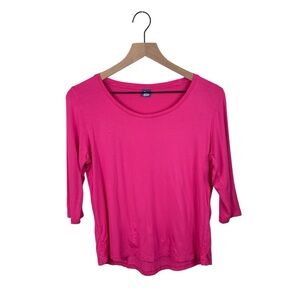 RipSkirt Everyday 3/4 Sleeve Modal Tee Women's Size Small Berry Pink Beachy